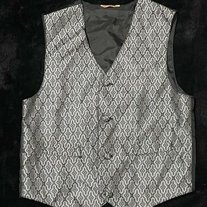Stylish Kids' Patterned Vest - Black and Gray
